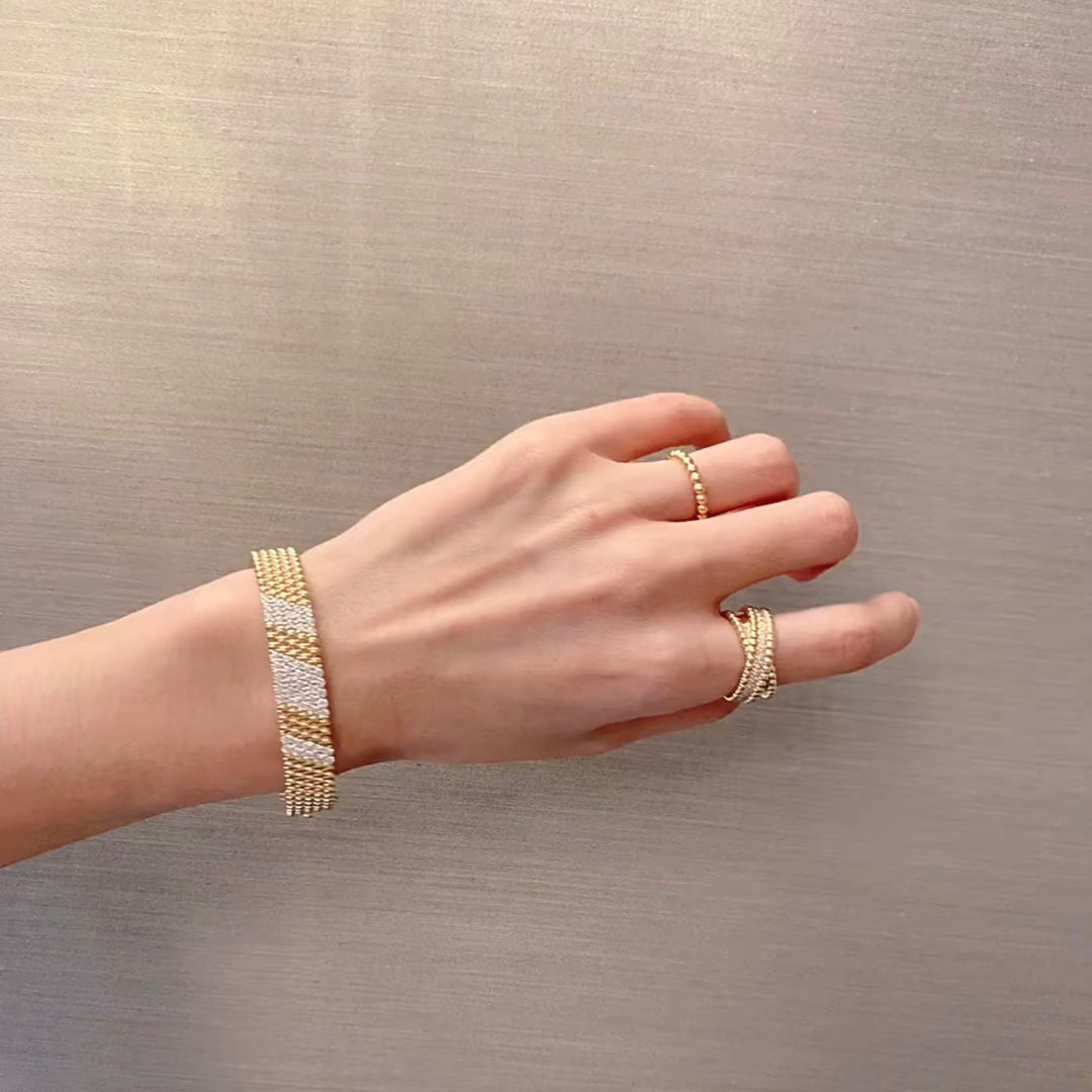 [Noble Aura jewelry] FIVE-ROW DIAMOND BRACELET