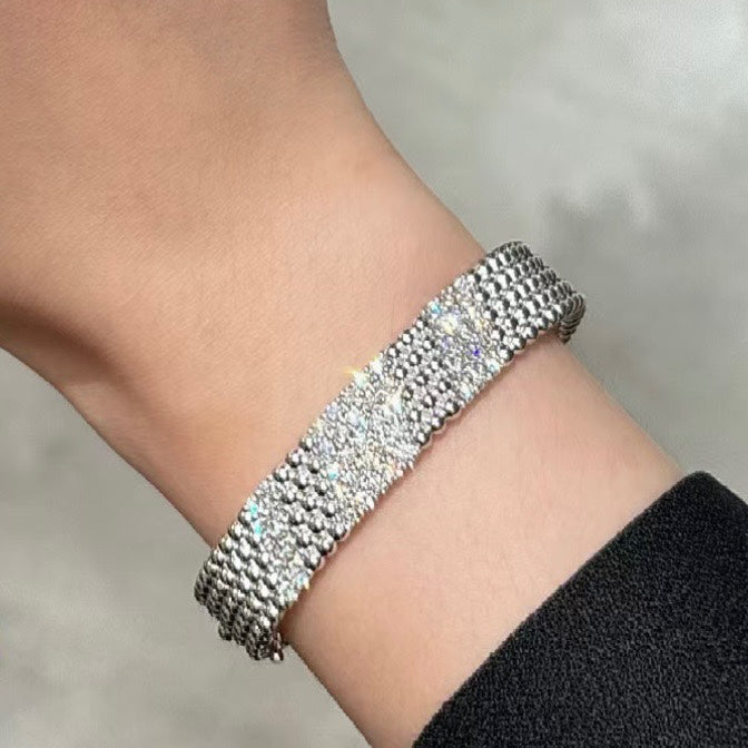 [Noble Aura jewelry] FIVE-ROW DIAMOND BRACELET