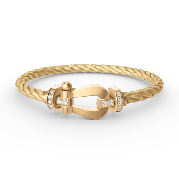 [Noble Aura jewelry]FORCE LARGE HORSESHOE HALF DIAMOND BRACELET GOLD