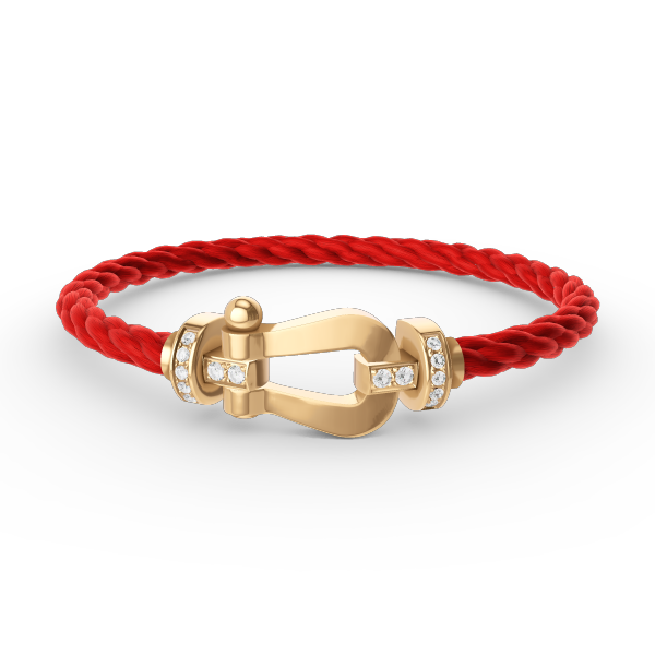 [Noble Aura jewelry]FORCE LARGE HORSESHOE HALF DIAMOND BRACELET GOLD