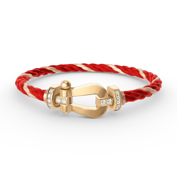[Noble Aura jewelry]FORCE LARGE HORSESHOE HALF DIAMOND BRACELET GOLD