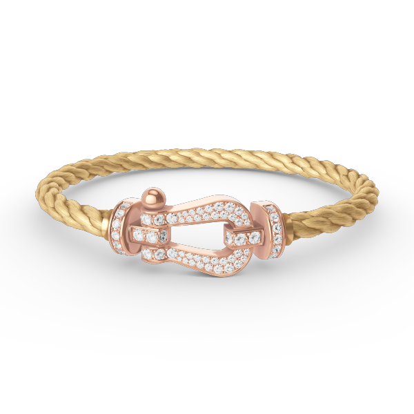 [Noble Aura jewelry]FORCE LARGE HORSESHOE FULL DIAMOND BRACELET ROSE GOLD