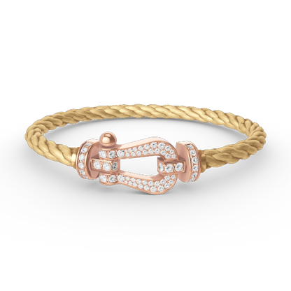 [Noble Aura jewelry]FORCE LARGE HORSESHOE FULL DIAMOND BRACELET ROSE GOLD