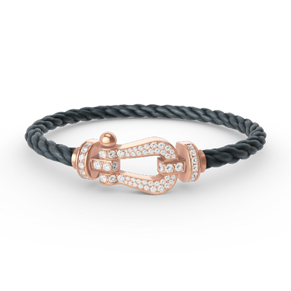 [Noble Aura jewelry]FORCE LARGE HORSESHOE FULL DIAMOND BRACELET ROSE GOLD