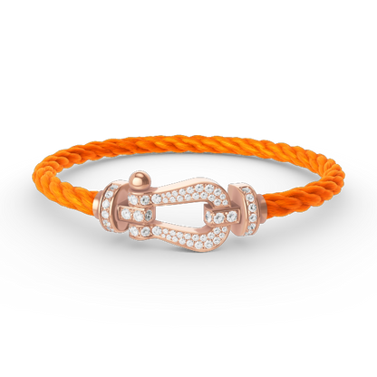 [Noble Aura jewelry]FORCE LARGE HORSESHOE FULL DIAMOND BRACELET ROSE GOLD