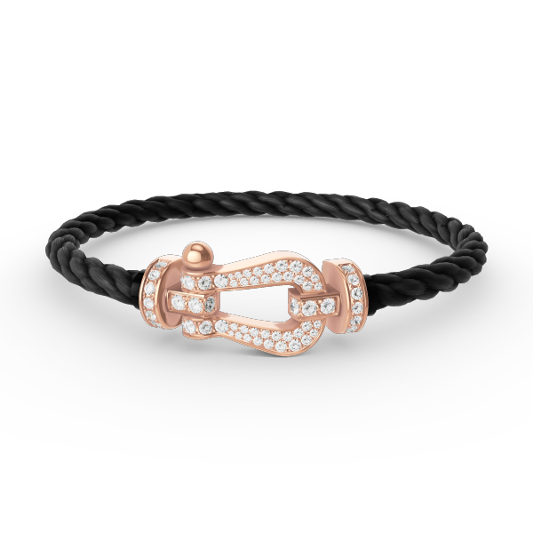 [Noble Aura jewelry]FORCE LARGE HORSESHOE FULL DIAMOND BRACELET ROSE GOLD