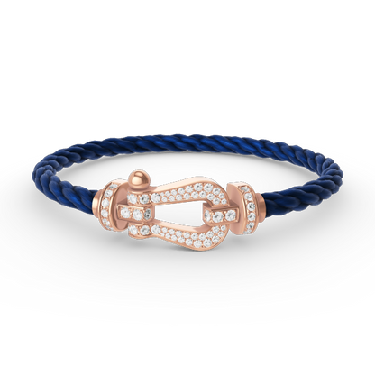 [Noble Aura jewelry]FORCE LARGE HORSESHOE FULL DIAMOND BRACELET ROSE GOLD