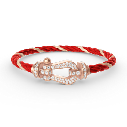 [Noble Aura jewelry]FORCE LARGE HORSESHOE FULL DIAMOND BRACELET ROSE GOLD