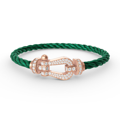 [Noble Aura jewelry]FORCE LARGE HORSESHOE FULL DIAMOND BRACELET ROSE GOLD