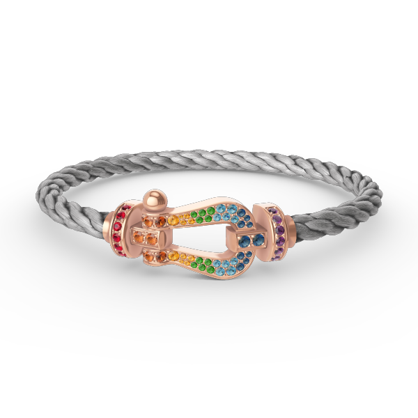 [Noble Aura jewelry]FORCE LARGE HORSESHOE  COLORED DIAMOND BRACELET ROSE GOLD