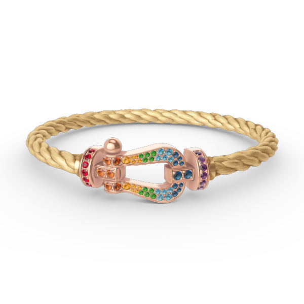 [Noble Aura jewelry]FORCE LARGE HORSESHOE  COLORED DIAMOND BRACELET ROSE GOLD