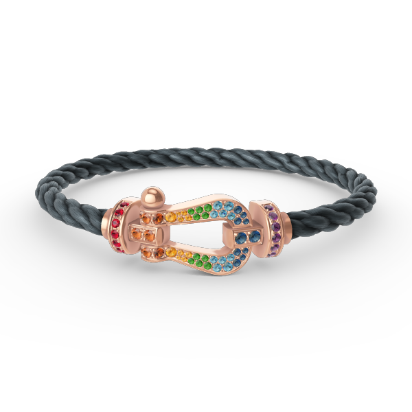 [Noble Aura jewelry]FORCE LARGE HORSESHOE  COLORED DIAMOND BRACELET ROSE GOLD