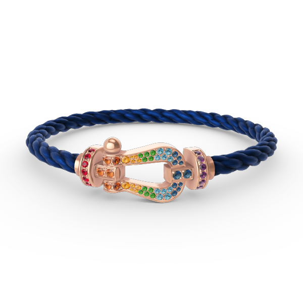 [Noble Aura jewelry]FORCE LARGE HORSESHOE  COLORED DIAMOND BRACELET ROSE GOLD
