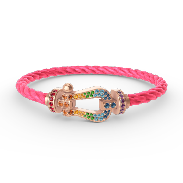 [Noble Aura jewelry]FORCE LARGE HORSESHOE  COLORED DIAMOND BRACELET ROSE GOLD