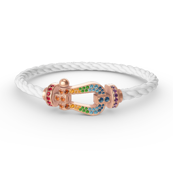 [Noble Aura jewelry]FORCE LARGE HORSESHOE  COLORED DIAMOND BRACELET ROSE GOLD