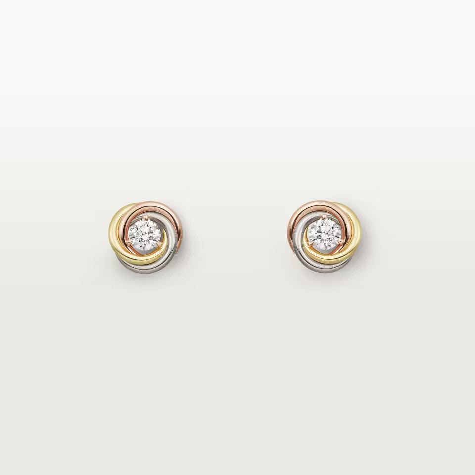 [Noble Aura jewelry]TRINITY STUD DIAMOND EARRINGS