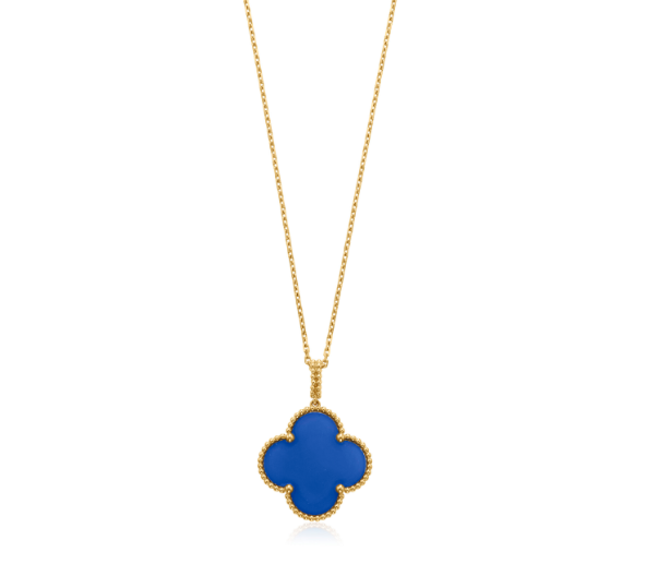 [Noble Aura jewelry]CLOVER 25MM NECKLACE TURQUOISE ROSE GOLD