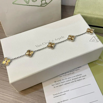 [Noble Aura jewelry] CLOVER 5 MOTIF LASER BRACELET COLLECTION