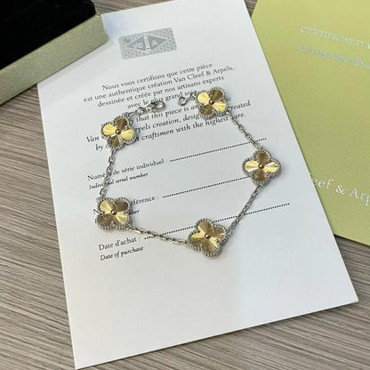 [Noble Aura jewelry] CLOVER 5 MOTIF LASER BRACELET COLLECTION