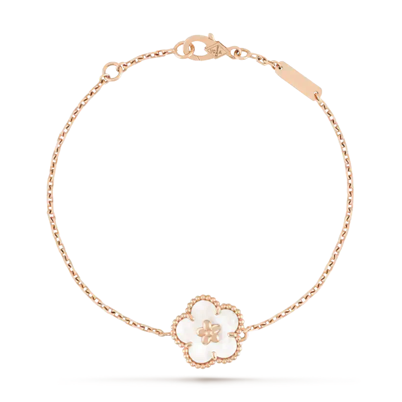 [Noble Aura jewelry]LUCKY WHITE MOP PLUM BLOSSOM  BRACELET