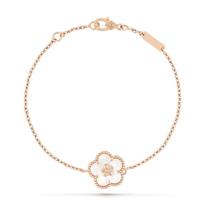 [Noble Aura jewelry]LUCKY WHITE MOP PLUM BLOSSOM  BRACELET