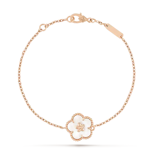 [Noble Aura jewelry]LUCKY WHITE MOP PLUM BLOSSOM  BRACELET