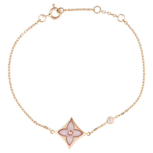 [Noble Aura jewelry]STAR 1 DIAMOND PINK GOLD BRACELET