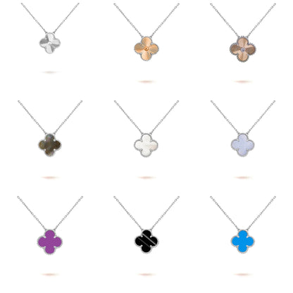 [Noble Aura jewelry]CLOVER 15MM NECKLACE SILVER COLLECTION