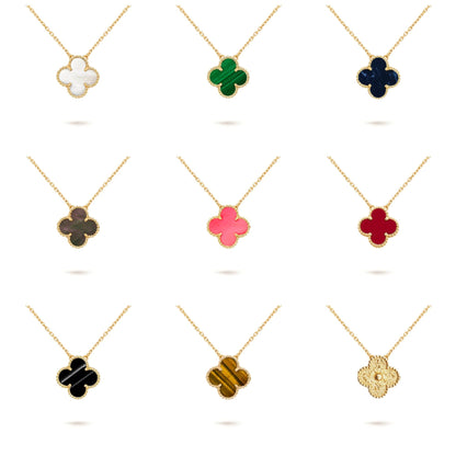 [Noble Aura jewelry]CLOVER 15MM SINGLE FLOWER NECKLACE COLLECTION