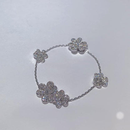 [Noble Aura jewelry]FRIVOLE SILVER 5 FLOWERS BRACELET