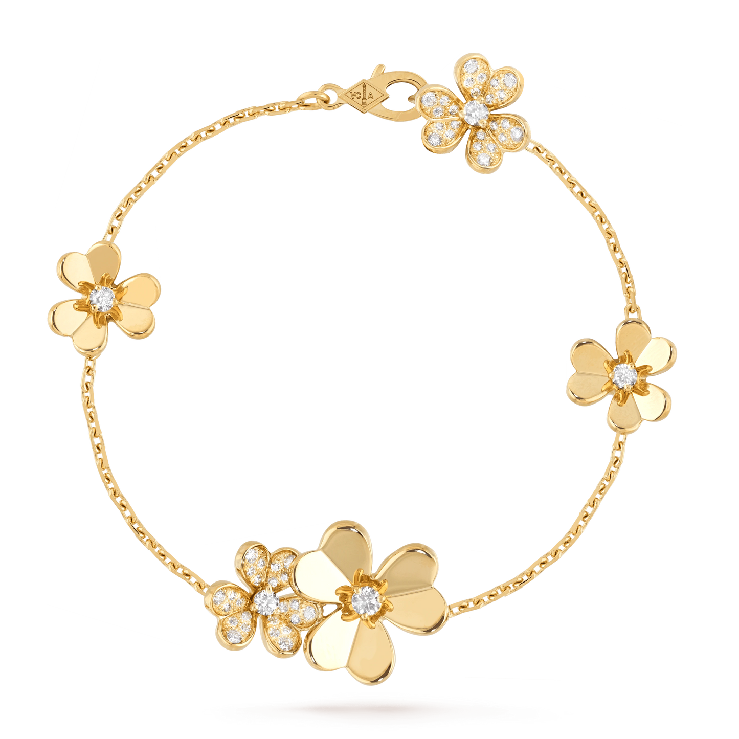 [Noble Aura jewelry]FRIVOLE GOLD 5 FLOWERS BRACELET