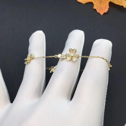 [Noble Aura jewelry]FRIVOLE GOLD 5 FLOWERS BRACELET