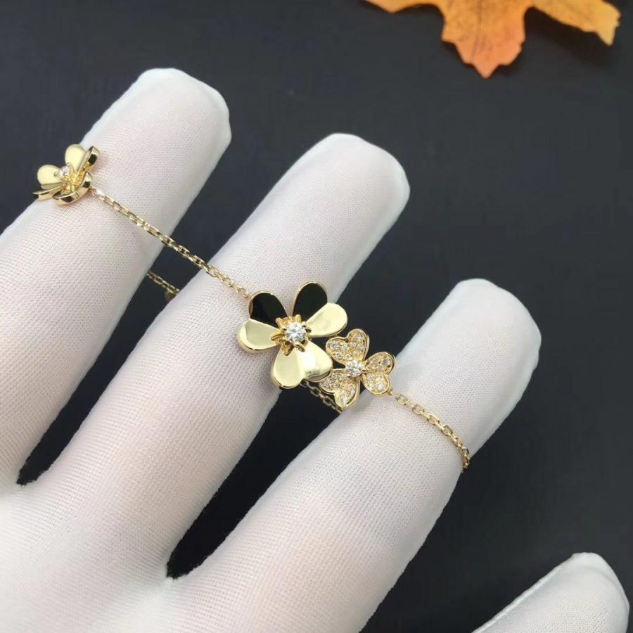 [Noble Aura jewelry]FRIVOLE GOLD 5 FLOWERS BRACELET