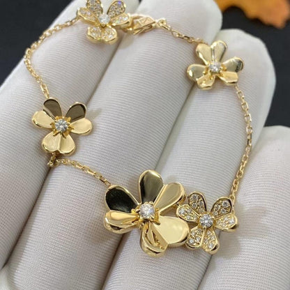 [Noble Aura jewelry]FRIVOLE GOLD 5 FLOWERS BRACELET