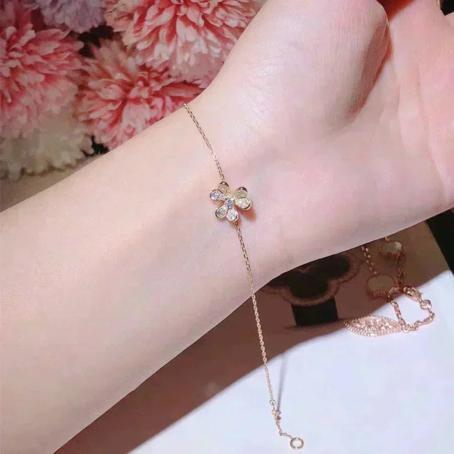 [Noble Aura jewelry]FRIVOLE GOLD FLOWER DIAMOND BRACELET