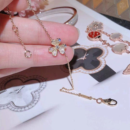 [Noble Aura jewelry]FRIVOLE GOLD FLOWER DIAMOND BRACELET