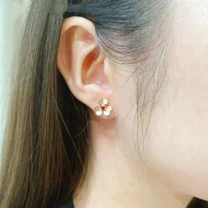[Noble Aura jewelry]FRIVOLE  FLOWER PINK EARRINGS