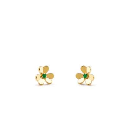 [Noble Aura jewelry]FRIVOLE  FLOWER MALACHITE EARRINGS
