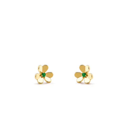 [Noble Aura jewelry]FRIVOLE  FLOWER MALACHITE EARRINGS