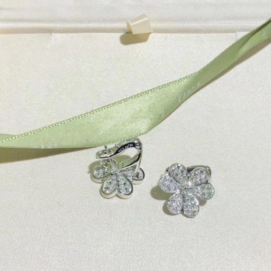 [Noble Aura jewelry]FRIVOLE SILVER FLOWER DIAMOND EARRINGS