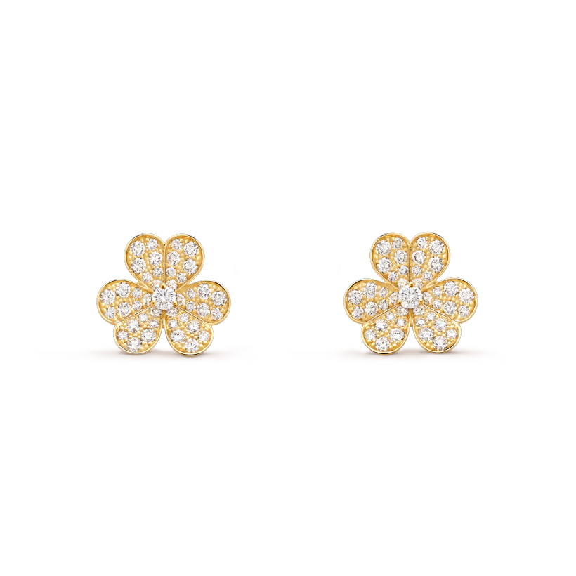 [Noble Aura jewelry]FRIVOLE GOLD FLOWER DIAMOND EARRINGS