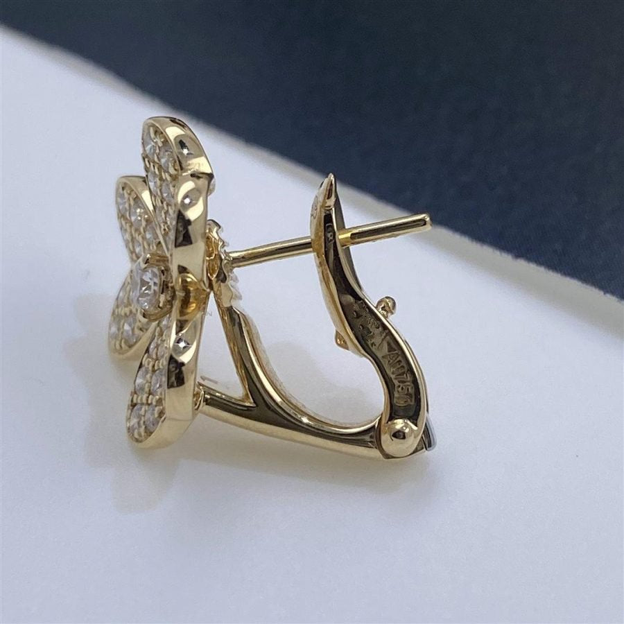 [Noble Aura jewelry]FRIVOLE GOLD FLOWER DIAMOND EARRINGS