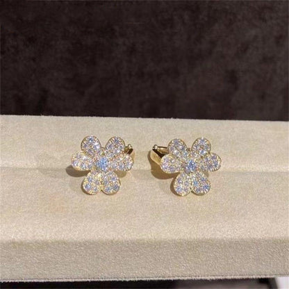 [Noble Aura jewelry]FRIVOLE GOLD FLOWER DIAMOND EARRINGS