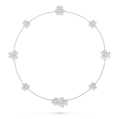 [Noble Aura jewelry]FRIVOLE SILVER 9 FLOWERS NECKLACE