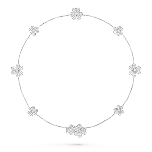 [Noble Aura jewelry]FRIVOLE SILVER 9 FLOWERS NECKLACE