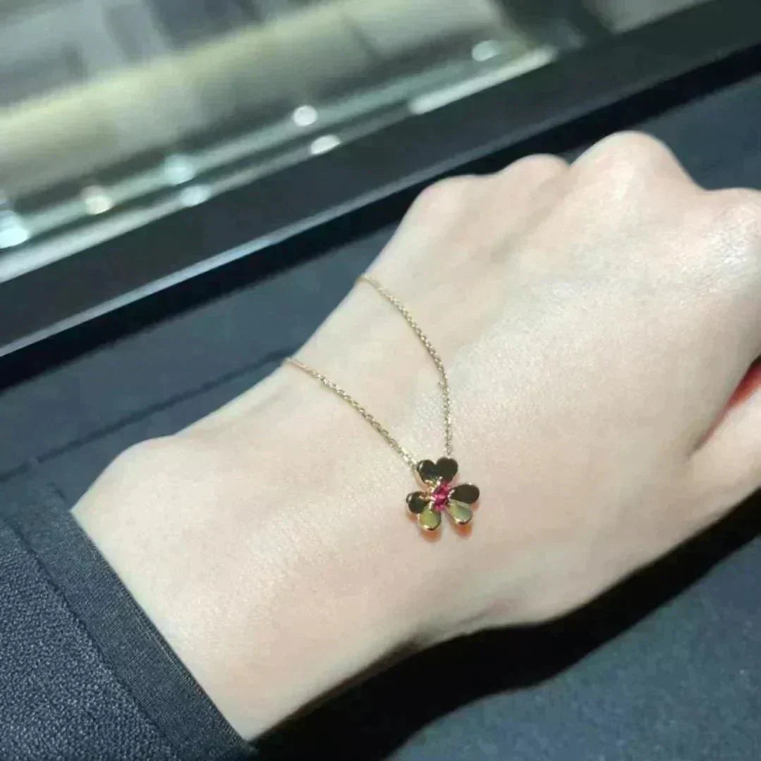 [Noble Aura jewelry]FRIVOLE GOLD FLOWER NECKLACE
