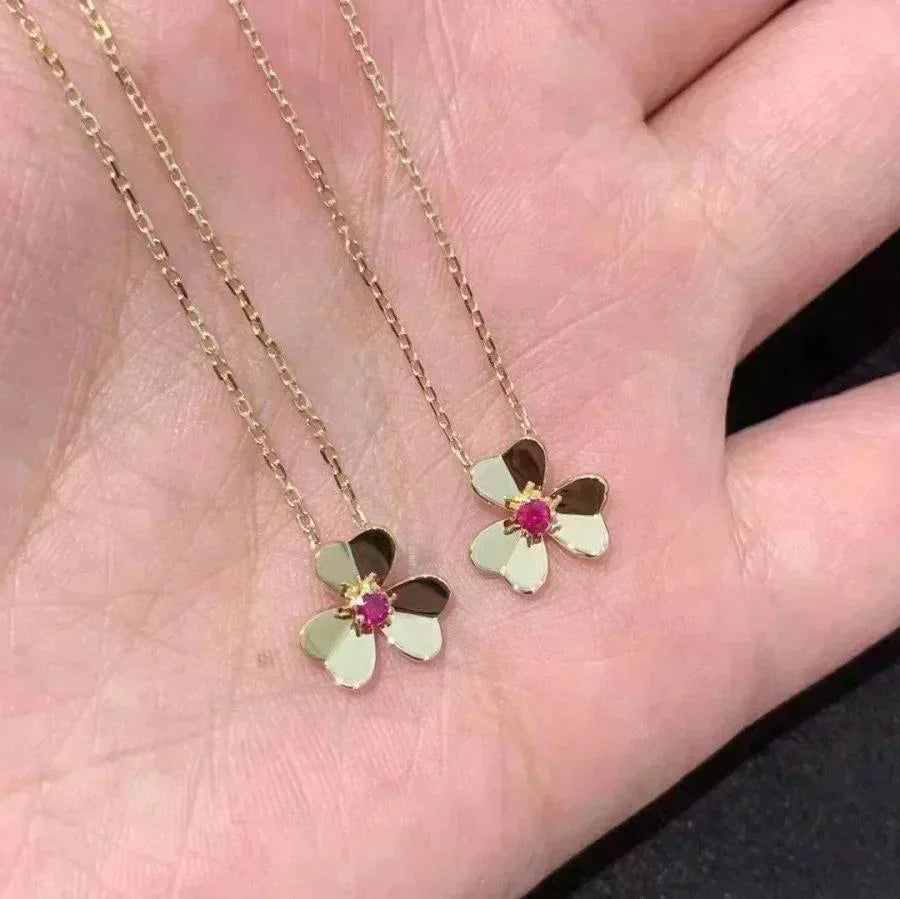 [Noble Aura jewelry]FRIVOLE GOLD FLOWER NECKLACE