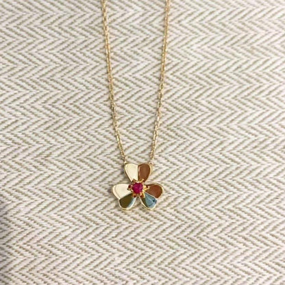 [Noble Aura jewelry]FRIVOLE GOLD FLOWER NECKLACE
