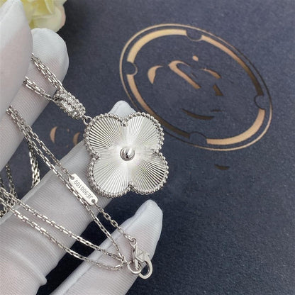 [Noble Aura jewelry]CLOVER 25MM SILVER BIG CLOVER NECKLACE