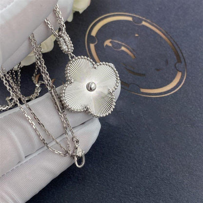 [Noble Aura jewelry]CLOVER 25MM SILVER BIG CLOVER NECKLACE
